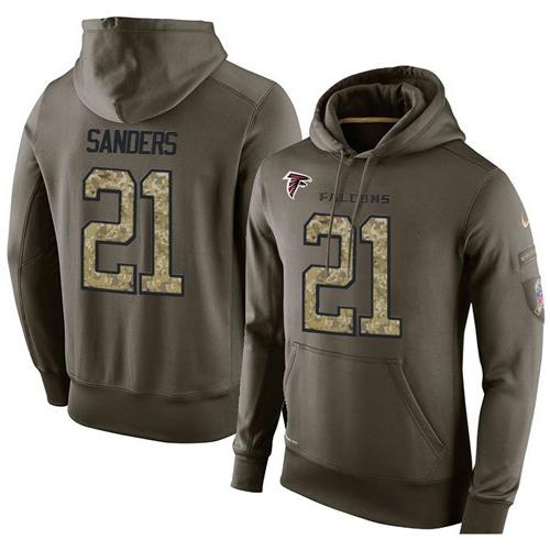 NFL Men’s Nike Atlanta Falcons #21 Deion Sanders Stitched Green Olive ...