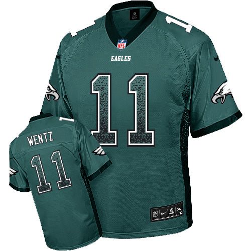 Nike Eagles #11 Carson Wentz Midnight Green Team Color Men’s Stitched ...