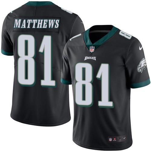 Nike Eagles #81 Jordan Matthews Black Men’s Stitched NFL Limited Rush ...