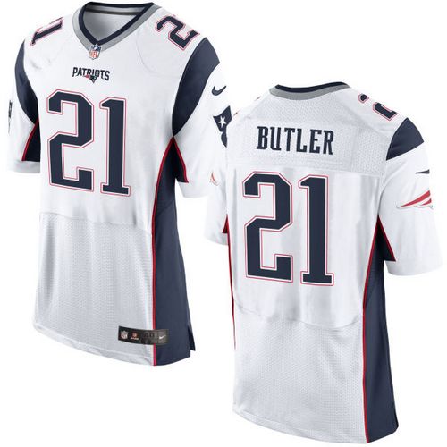 Nike Patriots #21 Malcolm Butler White Men’s Stitched NFL New Elite ...