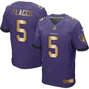 Nike Ravens #5 Joe Flacco Purple Team Color Men’s Stitched NFL New ...