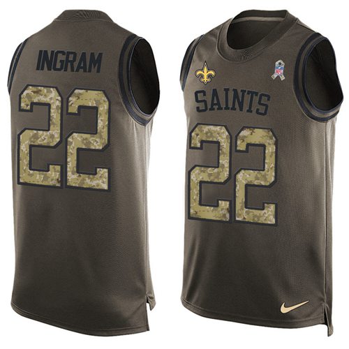 Nike Saints #22 Mark Ingram Green Men’s Stitched NFL Limited Salute To ...