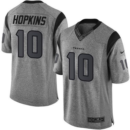 Nike Texans #10 DeAndre Hopkins Gray Men’s Stitched NFL Limited ...