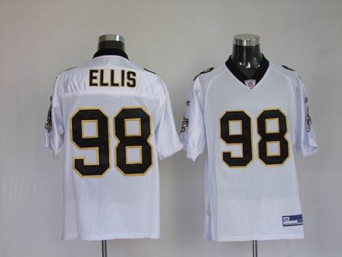 Saints #98 Sedrick Ellis White Stitched NFL Jersey ...